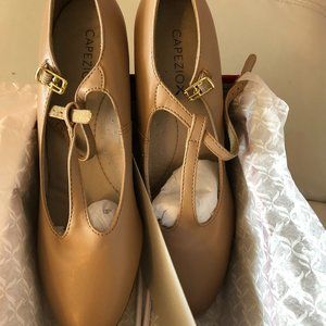 Capezio T-strap Character Shoe Carmel 2 inch heels